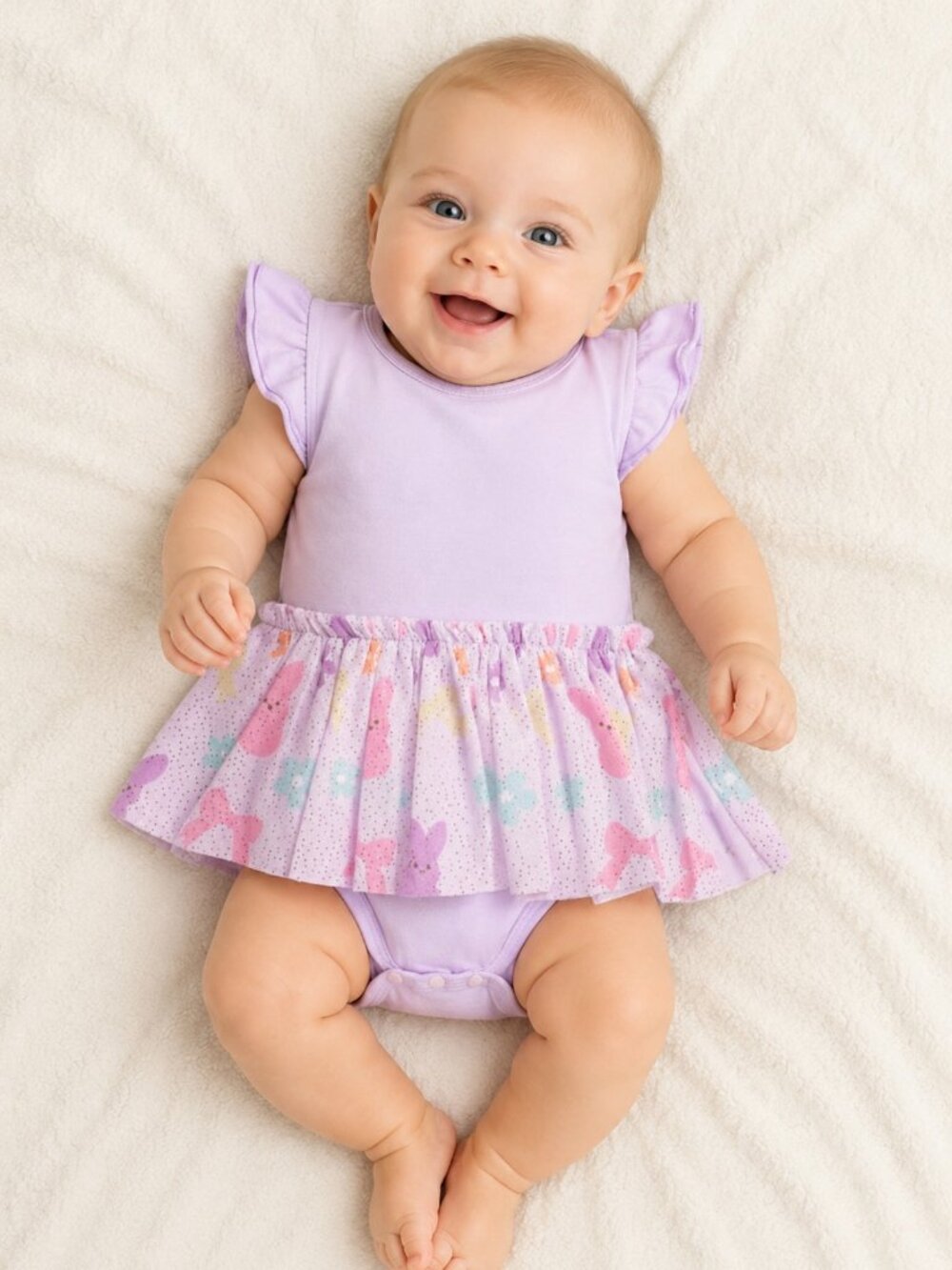 NWT - Sweet Wink Infant Girls Coquette Easter Bunny Short Sleeve Tutu Bodysuit